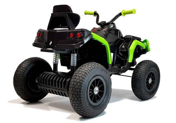 Quad BDM0906 Electric Ride On Vehicle Pumped Wheels - Black