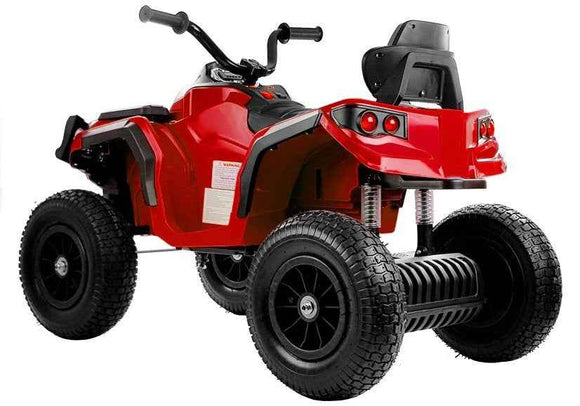 Quad BDM0906 Electric Ride On Vehicle Pumped Wheels - Red