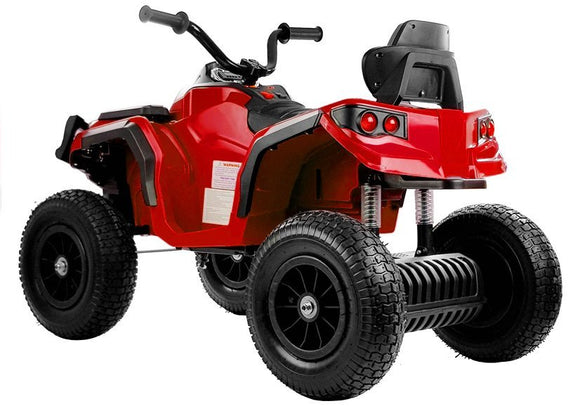 Quad BDM0906 Electric Ride On Vehicle Pumped Wheels - Red
