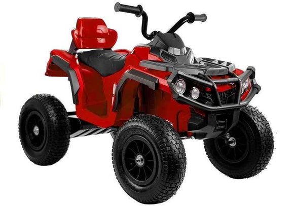 Quad BDM0906 Electric Ride On Vehicle Pumped Wheels - Red