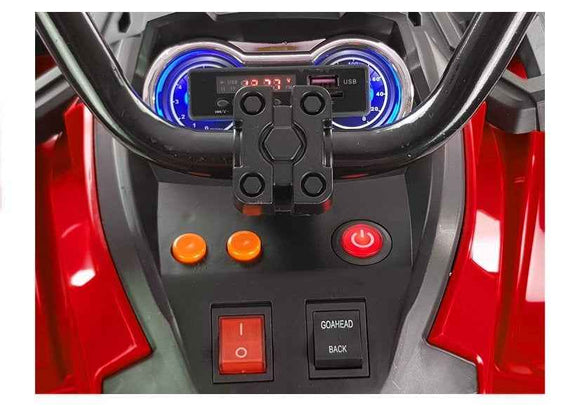 Quad BDM0906 Electric Ride On Vehicle Pumped Wheels - Red