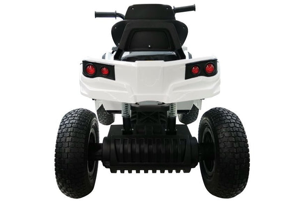 Quad BDM0906 Electric Ride On Vehicle Pumped Wheels - White