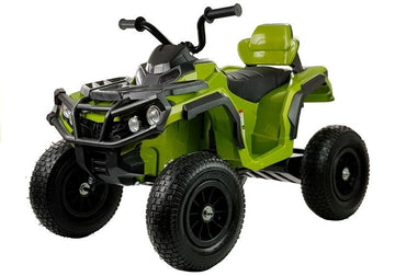 Quad BDM0906 Electric Ride On Vehicle Pumped Wheels - Green