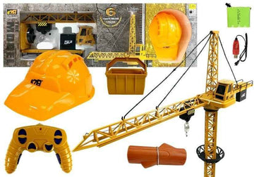 Construction Crane Remote Controlled R/C Crane 680° Rotation Helmet 128cm