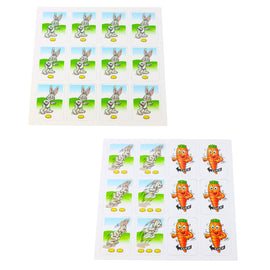 Family Game Rabbits Funny Bunny Carrot Race Cards - 0