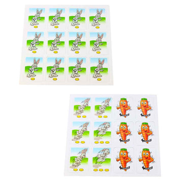 Family Game Rabbits Funny Bunny Carrot Race Cards