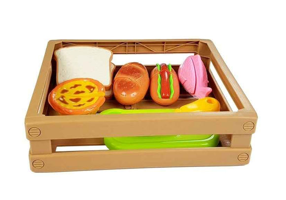 Hot-Dog Set for Cutting Indredients in a Basket