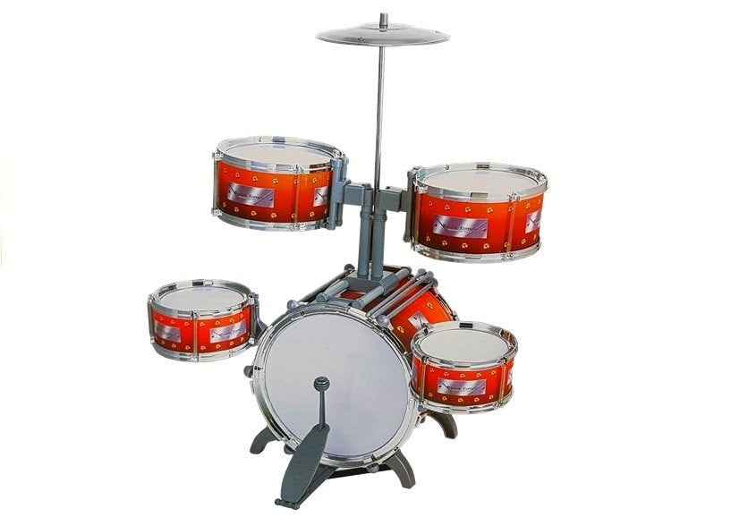 Ensemble de batterie jazz pour enfants, 5 tambours, tabouret, instrument, jouet musical