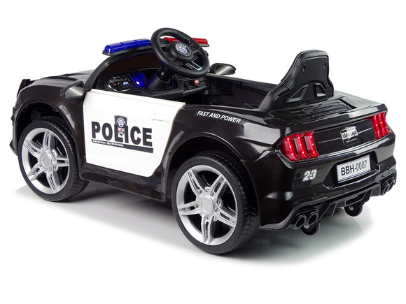 Voiture électrique police bbh0007 noir