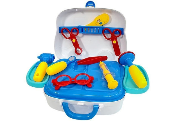 Coffret de médecin dans une mallette avec accessoires