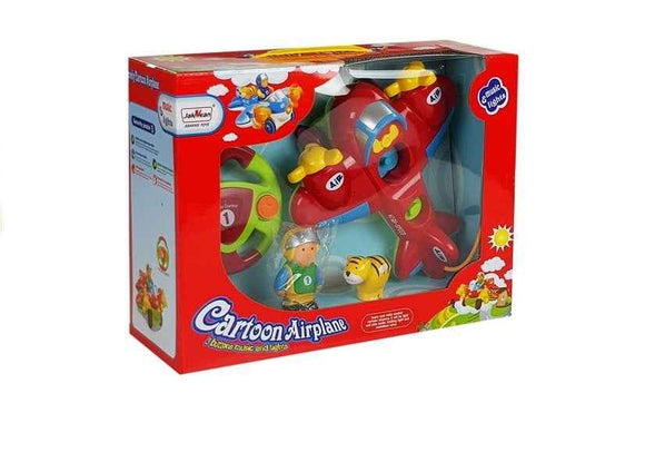 Avion télécommandé pour bébé avec volant rouge