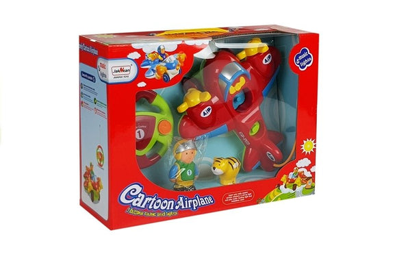 Avion télécommandé pour bébé avec volant rouge