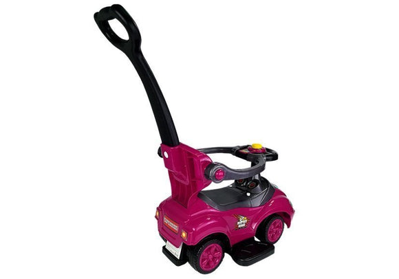 Toddlers Ride On Push Along with Parent Handle Mega Car 3in1 Pink