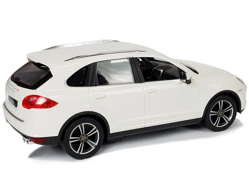 Voiture radiocommandée porsche cayenne turbo rastar 1:14 blanche