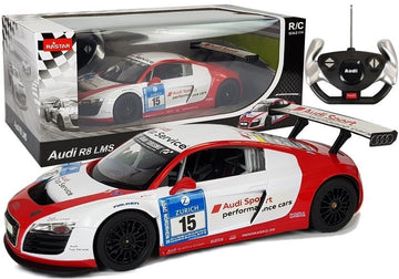 Voiture r/c audi r8 lms rastar 1:14 blanc-rouge