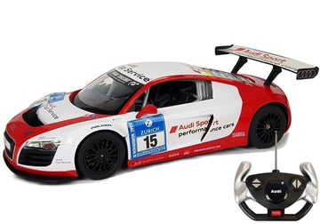 Voiture R/C Audi R8 LMS Rastar 1:14 Blanc-Rouge