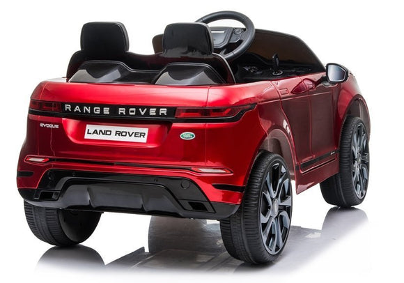 Range rover evoque voiture électrique à enfourcher peinte en rouge