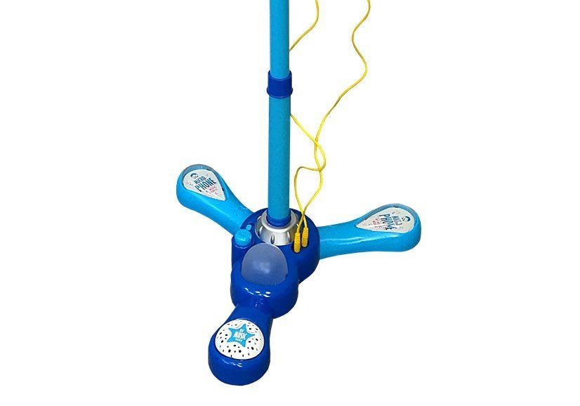 Kit microphone karaoké trépied bleu