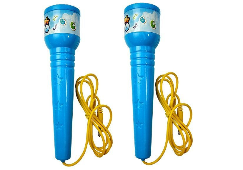 Kit microphone karaoké trépied bleu