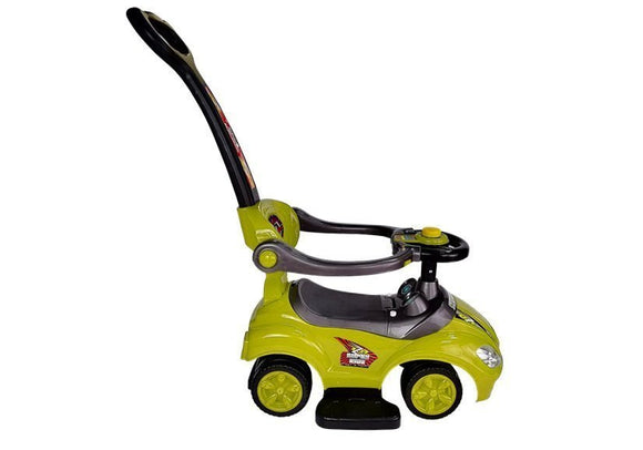Toddlers Ride On Push Along with Parent Handle Mega Car 3in1 Yellow