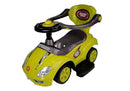 Toddlers Ride On Push Along with Parent Handle Mega Car 3in1 Yellow