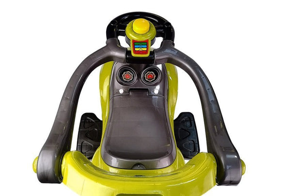Toddlers Ride On Push Along with Parent Handle Mega Car 3in1 Yellow