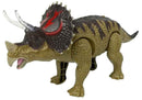 Dinosaur Triceratops Rex Battery Operated Green