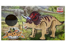 Dinosaur Triceratops Rex Battery Operated Green