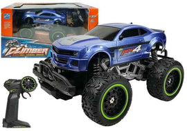 Voiture télécommandée tout-terrain R/C bleue à roues hautes