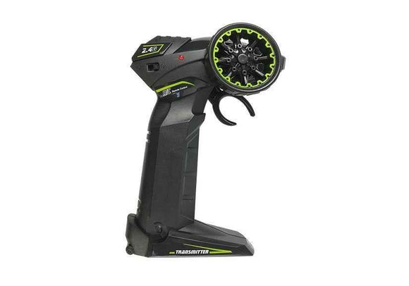 Voiture télécommandée tout-terrain R/C bleue à roues hautes