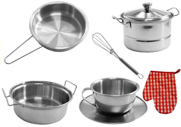Set of Stainless Steel Pots for Children 23 elements - 0