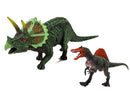 Ensemble de figurines de dinosaures spinosaurus triceratops