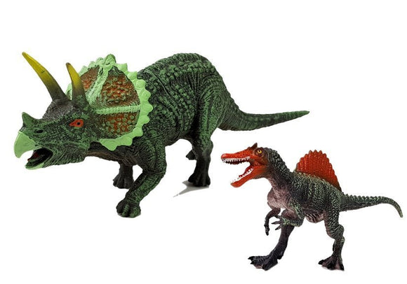 Ensemble de figurines de dinosaures spinosaurus triceratops