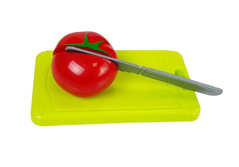 Set of Vegetables and Fruits with a Battery Blender and a Tray