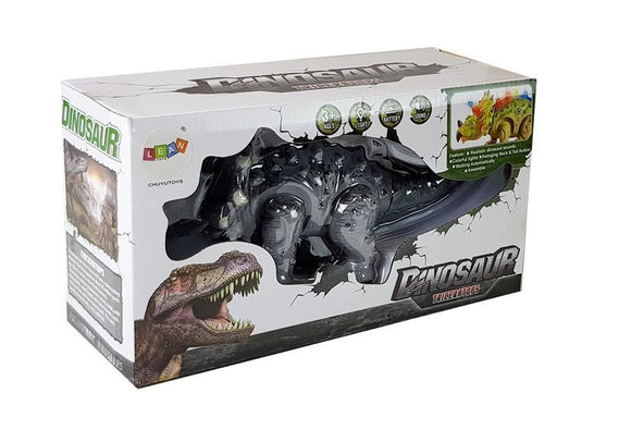 Dinosaure sur batterie Triceratops Gris