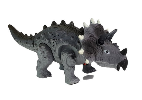 Dinosaure sur batterie Triceratops Gris