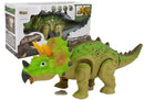 Dinosaure sur batterie triceratops vert