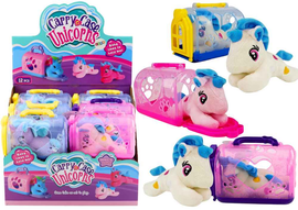 Petite licorne avec mascotte de transporteur