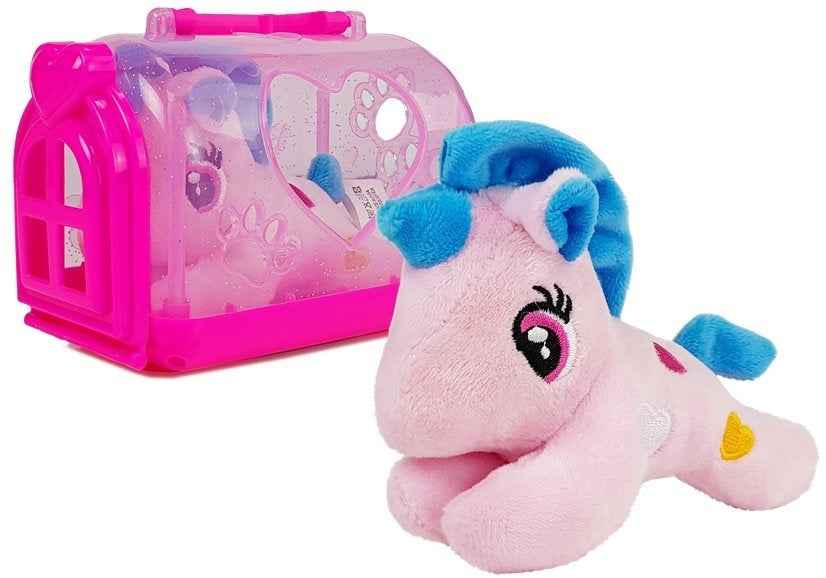 Petite licorne avec mascotte de transporteur