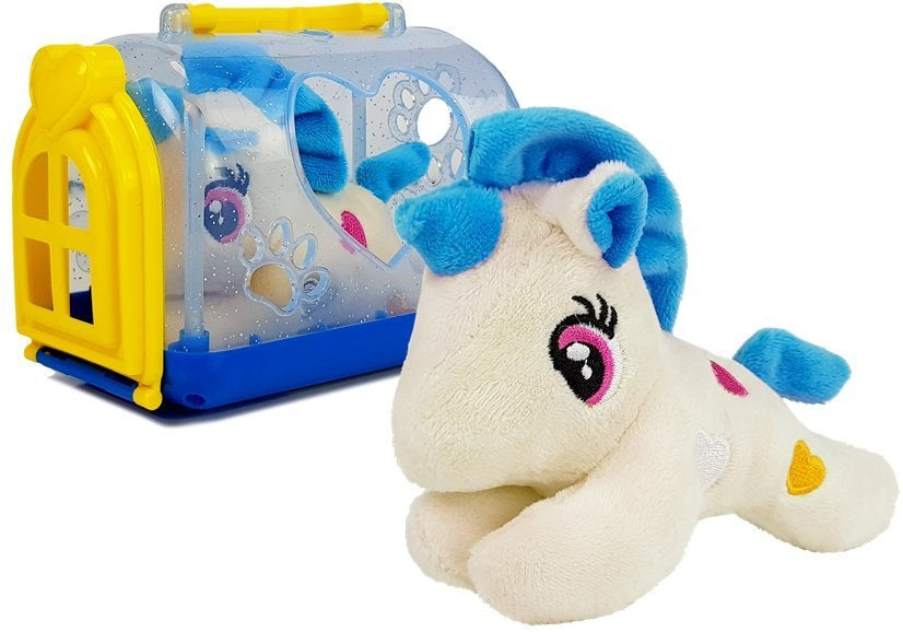Petite licorne avec mascotte de transporteur