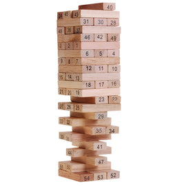 Family Arcade Game Wooden Puzzle Tower Numbers Dexterity