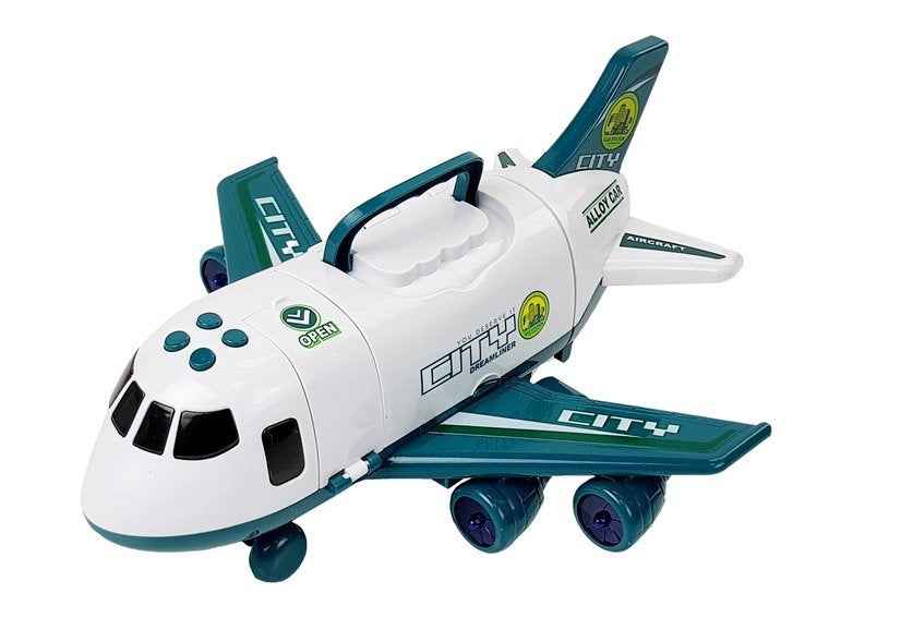 CITY Folding Plane with Cars 1:64 lights and sounds