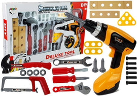 Ensemble d'outils de bricolage 29 pièces perceuse marteau scie