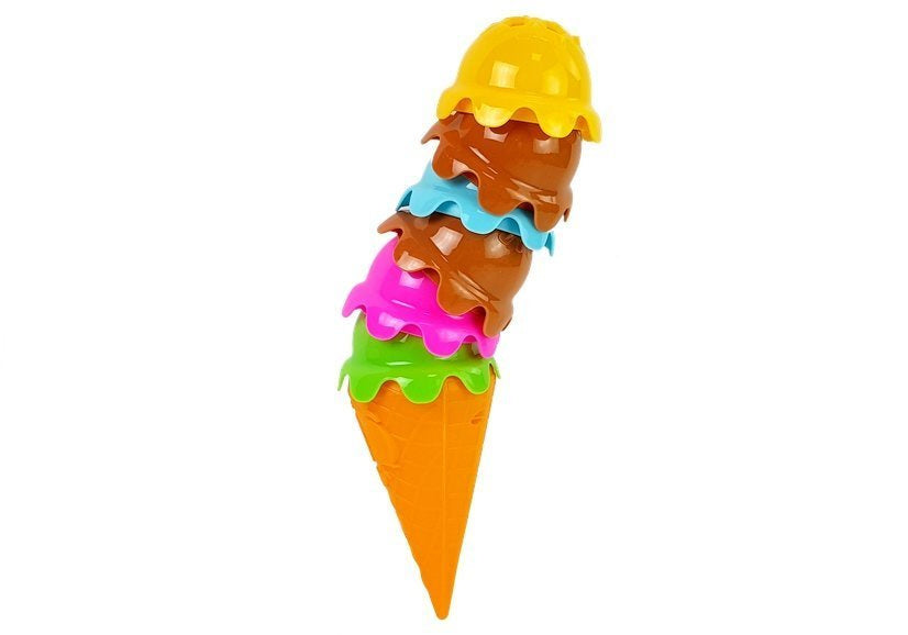Jeu d'adresse : Glace dans une gaufrette. Pyramide colorée : organisez la tour.