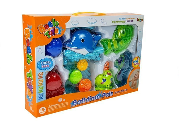 Kit de bain pour dauphins cascade en plastique pour animaux marins