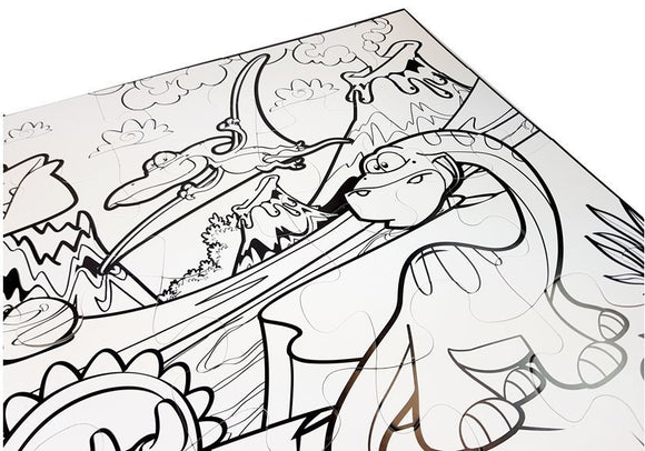 Puzzle de peinture de dinosaures du Jurassique 24 pièces