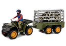 Quad with a Trailer Transporter Figurines Zebra-2