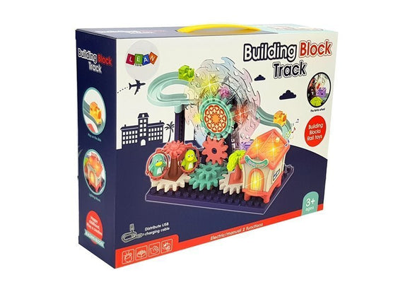 A set of blocks with a slide. Ferris wheel