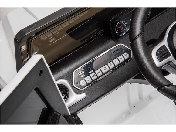 Voiture électrique Mercedes G500 blanche