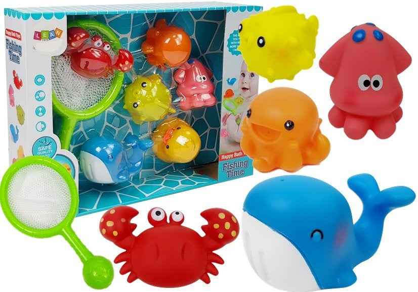 Ensemble pour le bain des animaux aquatiques Filet Dauphin Crabe